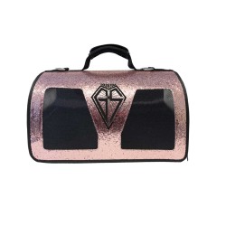 Transportín perro pequeño Glitter Rosa