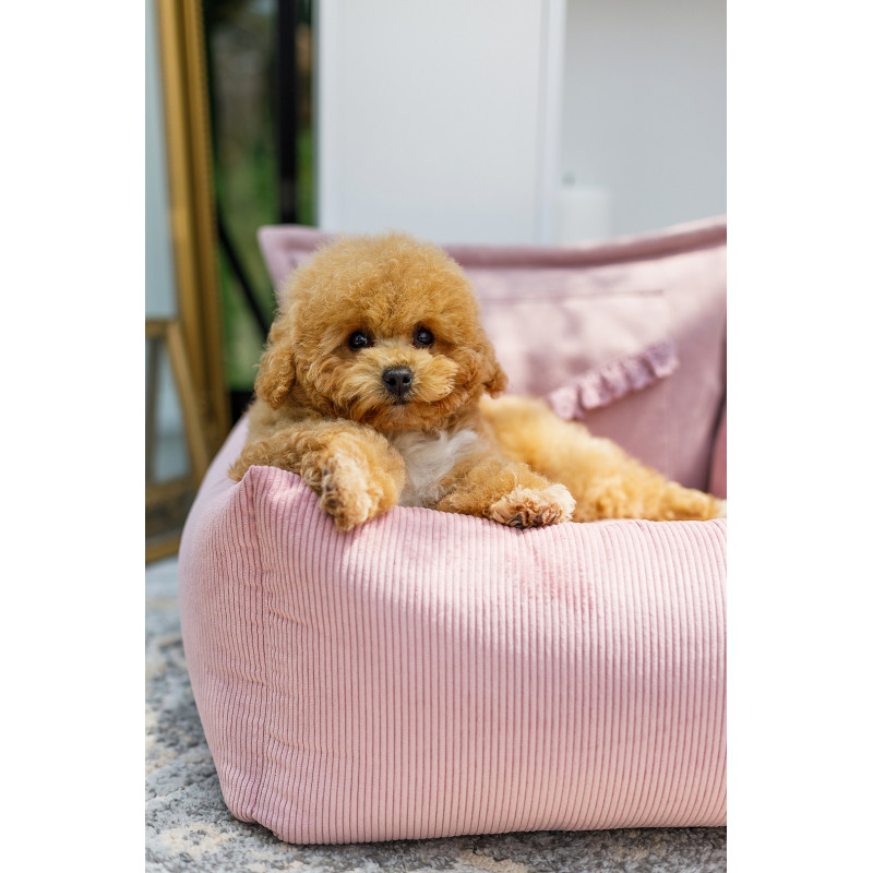 Asiento de perro para coche Mademoiselle rosa